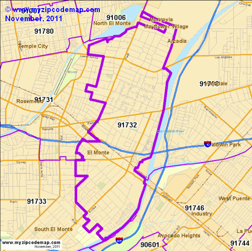 map of 91732