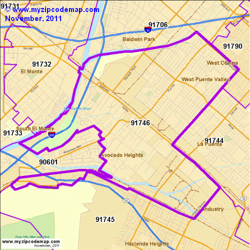 map of 91746