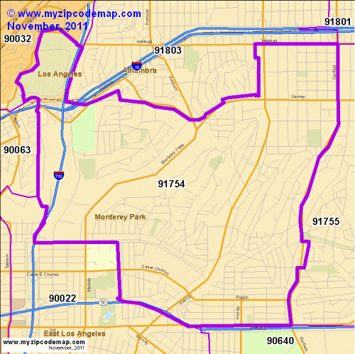 map of 91754