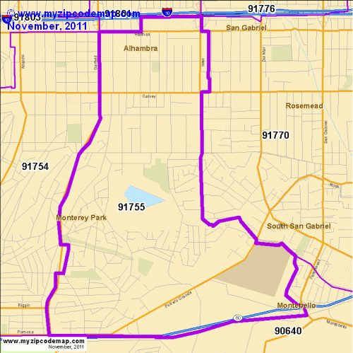 map of 91755