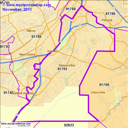 map of 91765
