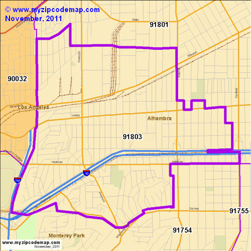 map of 91803