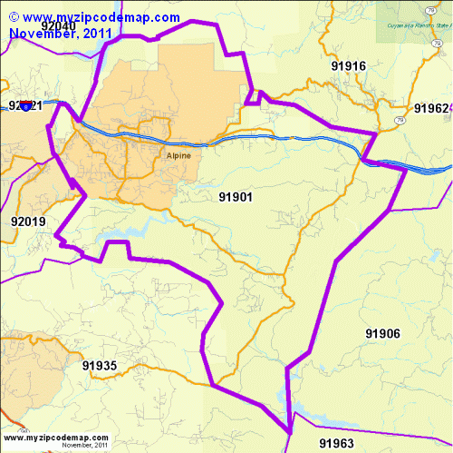 map of 91901