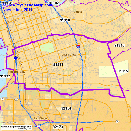 map of 91911