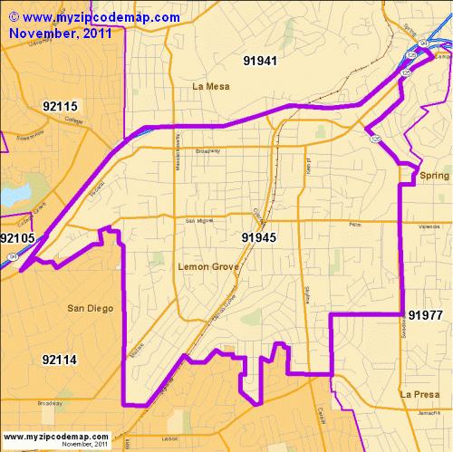 map of 91945