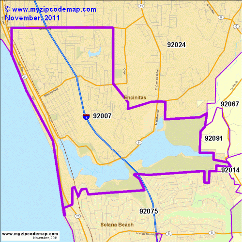 map of 92007