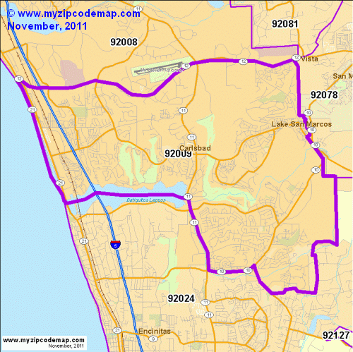 map of 92009
