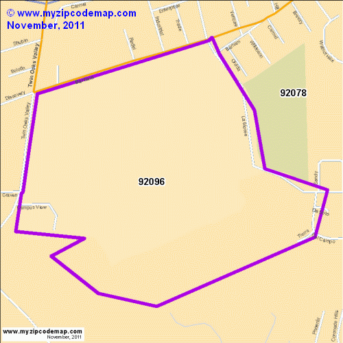 map of 92096