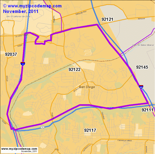 map of 92122