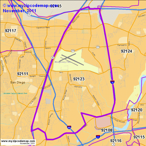 map of 92123