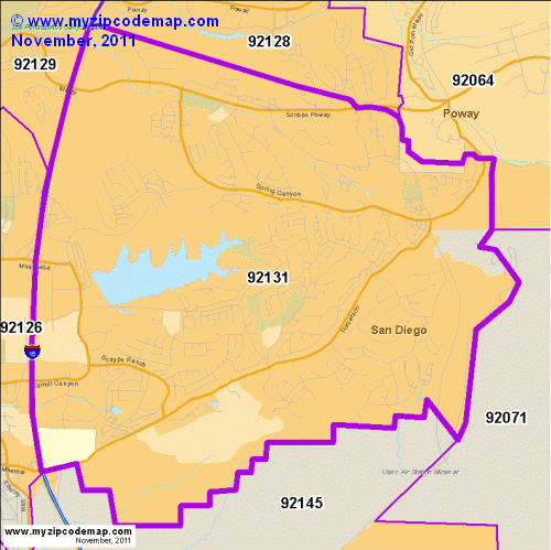 Zip Code Map Of 92131 Demographic Profile Residential Housing Free