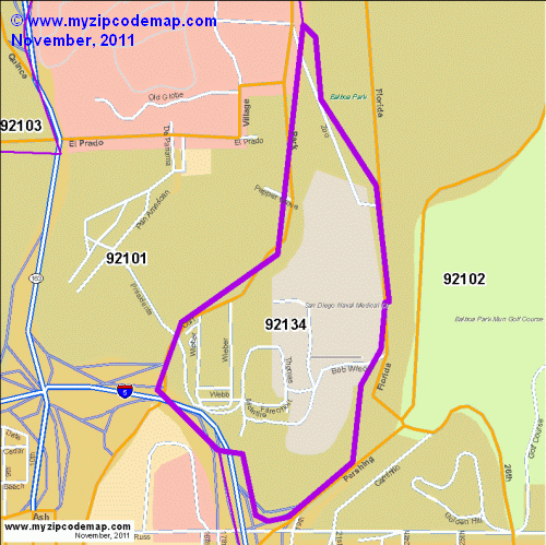 map of 92134
