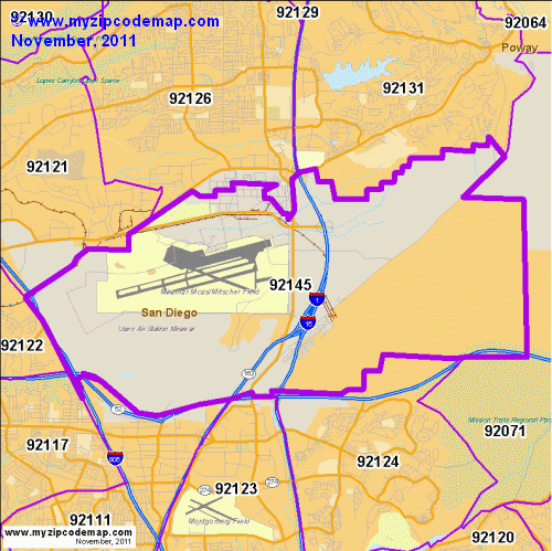 map of 92145