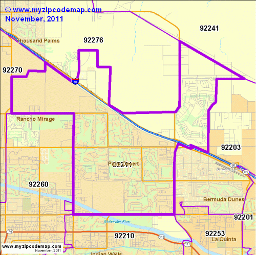 map of 92211