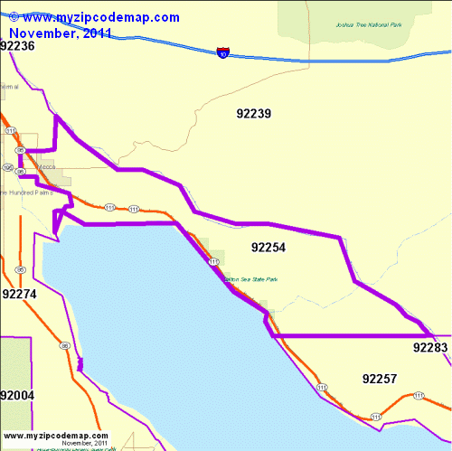 map of 92254