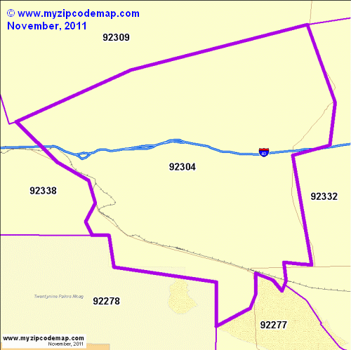 map of 92304