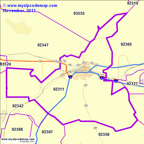 map of 92311
