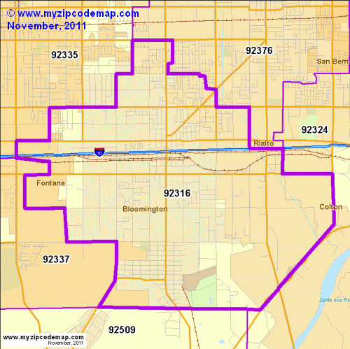 Zip Code Map of 92316 - Demographic profile, Residential, Housing ...