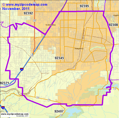 Zip Code Map of 92345 - Demographic profile, Residential, Housing Information etc.