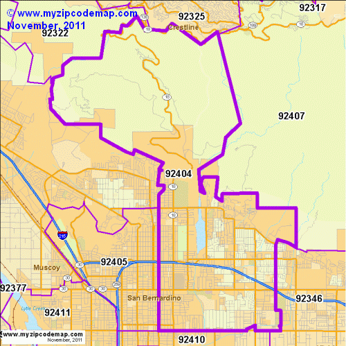 Zip Code Map of 92404 - Demographic profile, Residential, Housing Information etc.