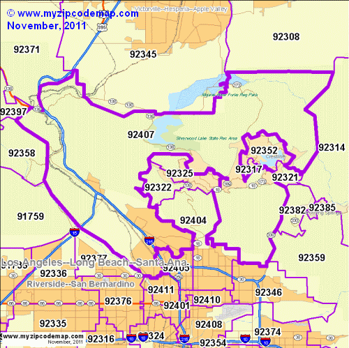 Zip Code Map of 92407 - Demographic profile, Residential, Housing Information etc.