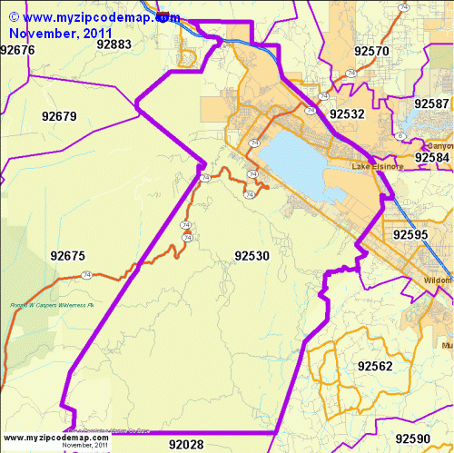 Zip Code Map of 92530 - Demographic profile, Residential, Housing Information etc.