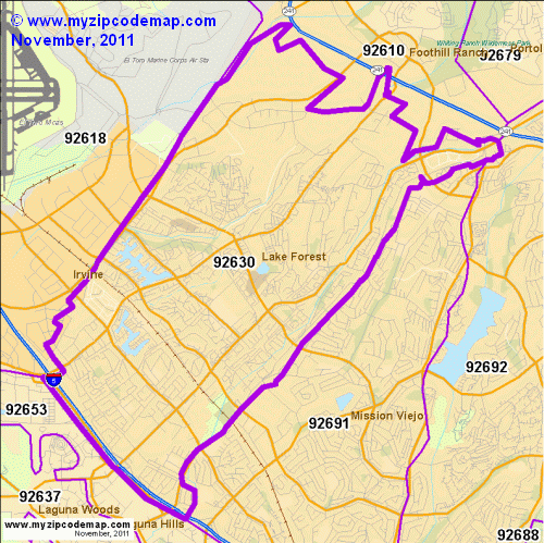 map of 92630