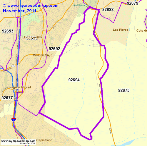 map of 92694