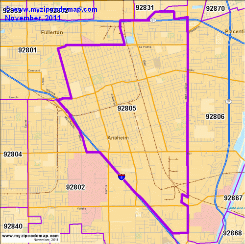 map of 92805