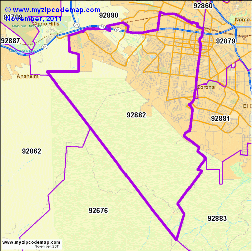 map of 92882