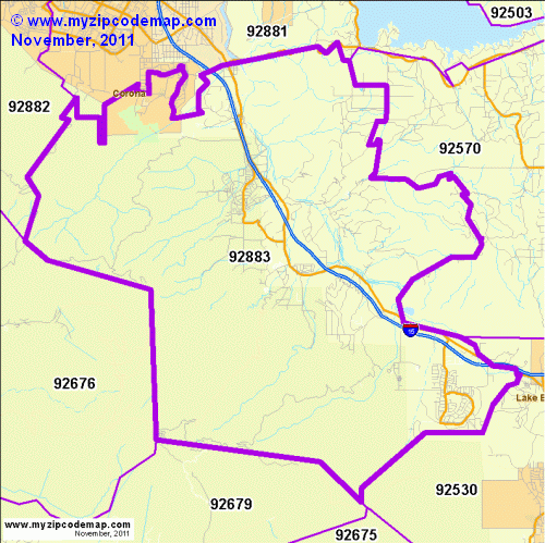 map of 92883