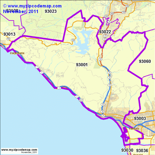 map of 93001