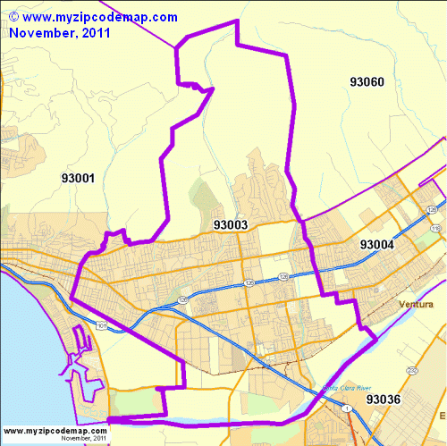 map of 93003