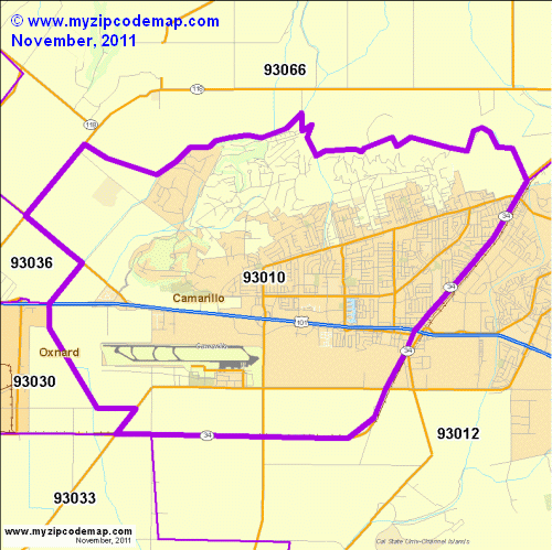 map of 93010