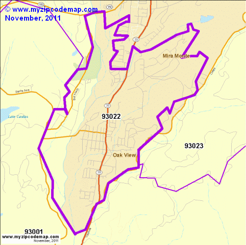 map of 93022