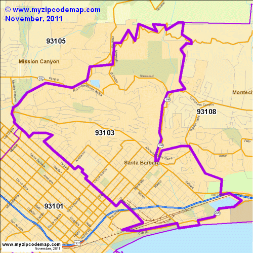 map of 93103