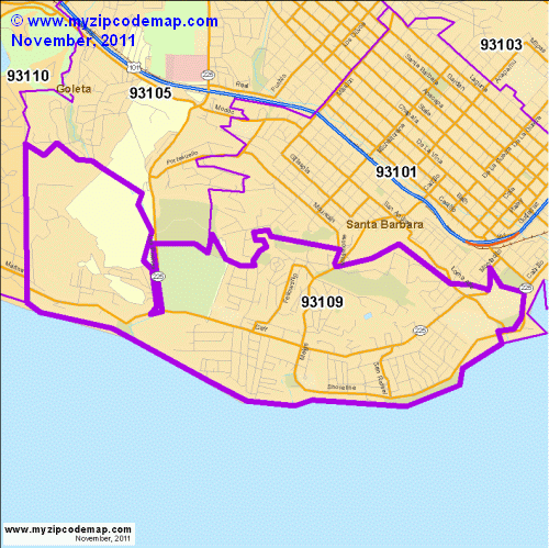 map of 93109