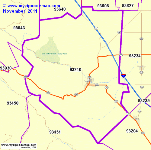 map of 93210