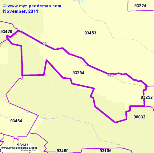 map of 93254