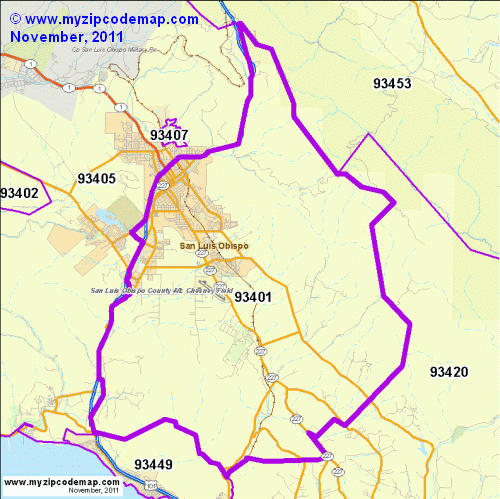 map of 93401