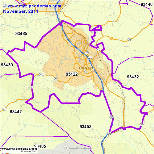 map of 93422