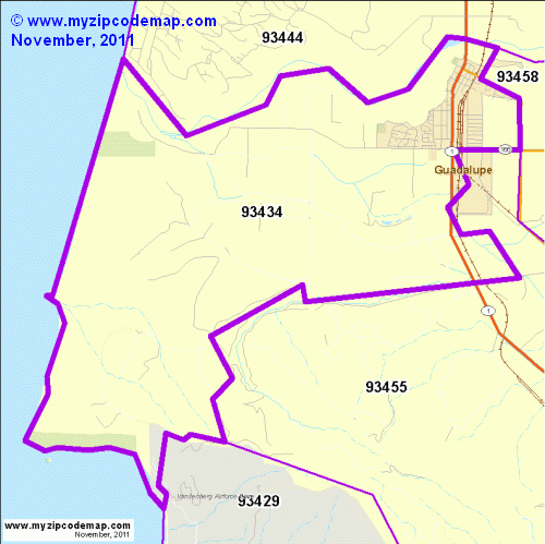 map of 93434