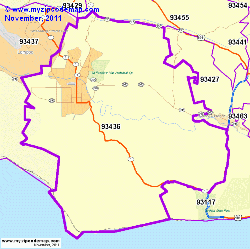 map of 93436