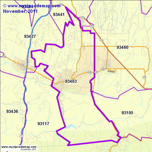 map of 93463