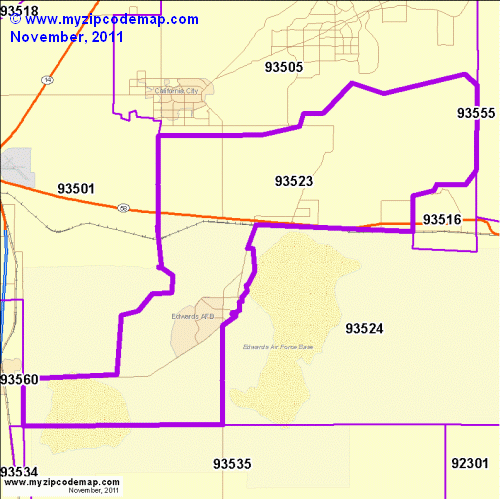 map of 93523