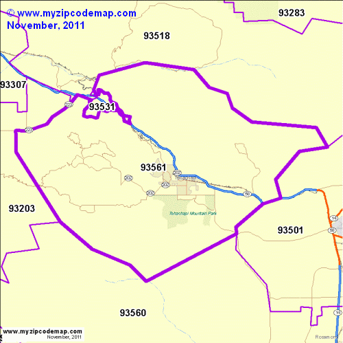 map of 93561