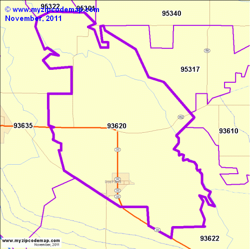 map of 93620
