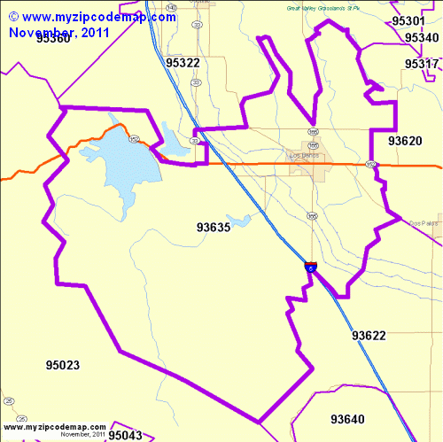 map of 93635