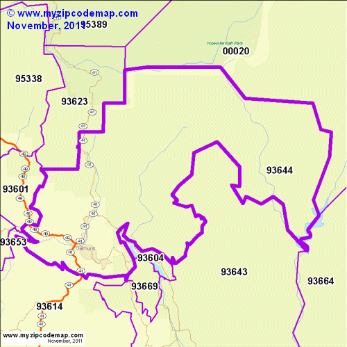 map of 93644