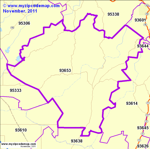 map of 93653